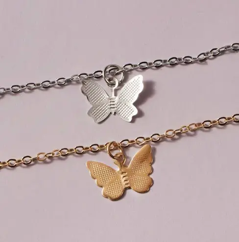 Gold and silver dainty charm bracelet