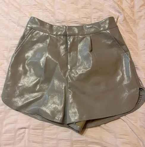 Francesca's Blue Leather Looking Shorts From Francesca’s