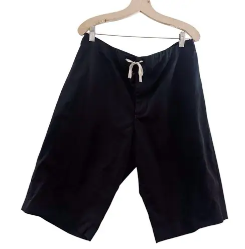 HACHE Shorts Long Drawstring Made in Italy Black Size XL