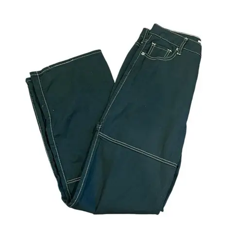 S.O.N.G. Green White Thread Denim Carpenter Jeans Streetwear Grunge Size undefined