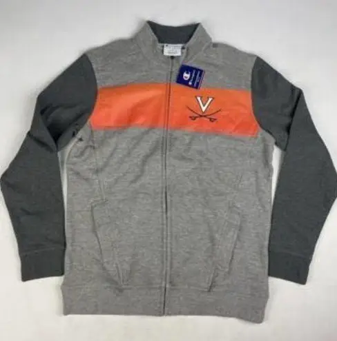 Champion NEW Virginia Cavaliers  Gray Pockets Full Zip Jacket Men's‎ Large NWT