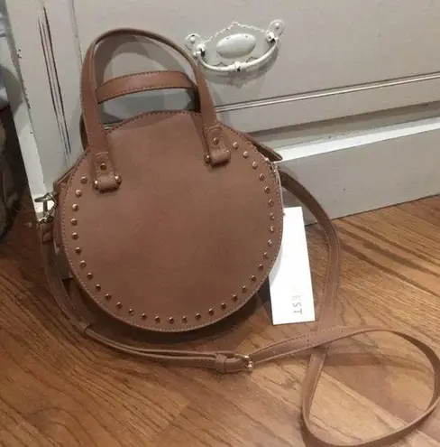 Madison West NWT tan circle boho crossbody bag
