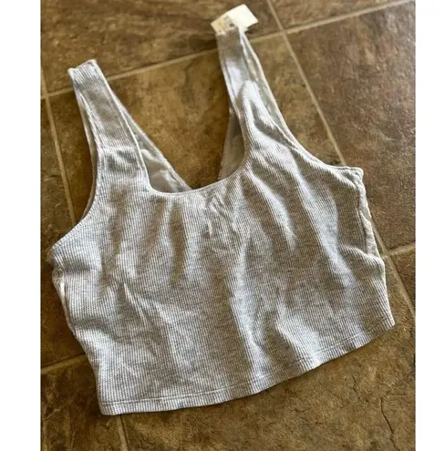 Aerie  Lace Waffle Longline Bralette Medium Heather Gray Size Medium