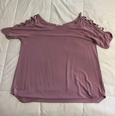 Cloud Chaser Pink Top Cutout Shoulder 