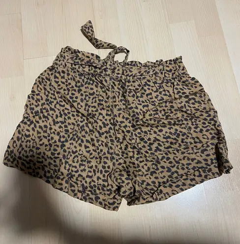 Aerie Cheetah Print Paperbag Shorts