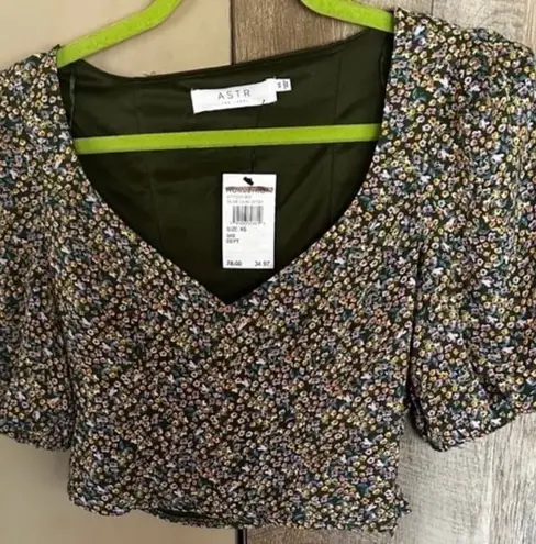 ASTR FLORAL CROPPED BLOUSE