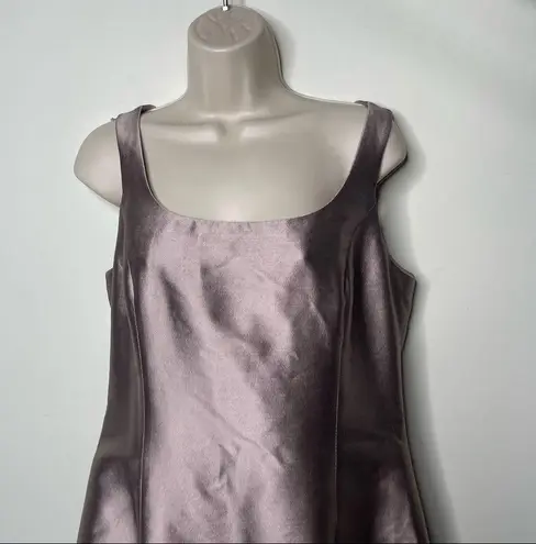 Rickie Freeman for Teri Jon Vintage metallic lavender silk blend dress sz 8