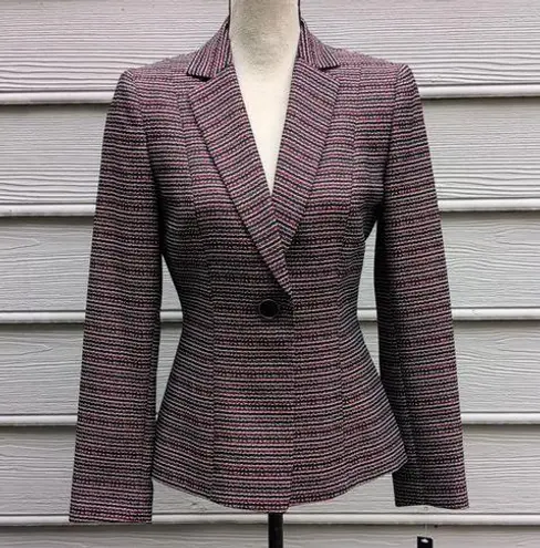 NWT Striped Blazer Jacket | Tahari Arthur S. Levine Single Button Blazer