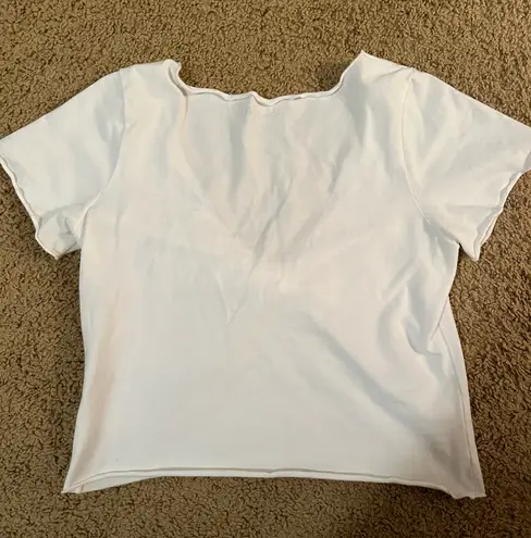 John Galt Cropped White Tee