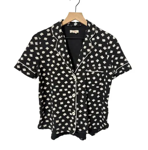 Madewell  All Over Cat Print Pajama Shirt  thumbnail 1