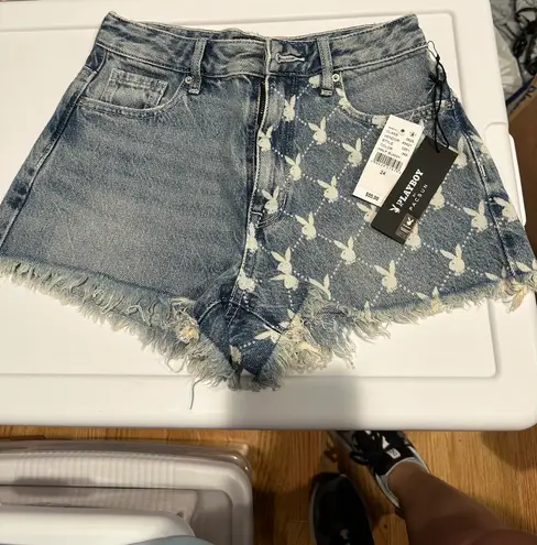 PacSun Playboy By  Half Bunny Denim Shorts