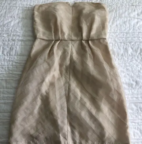 BCBGeneration  Beige Strapless Tiered Mini Dress