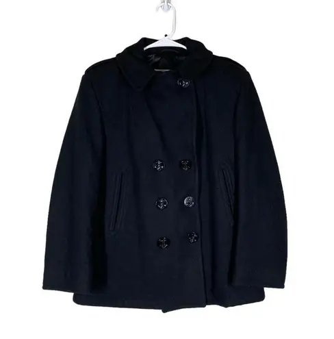 Sterlingwear Anchor Collection Military Navy Wool Blend Peacoat Black Size 12
