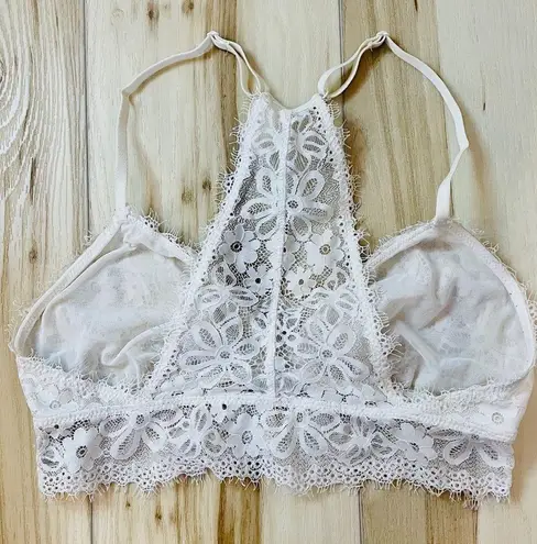 Aerie  Lace Bralette Womens Size Medium Cream/Ivory Racerback