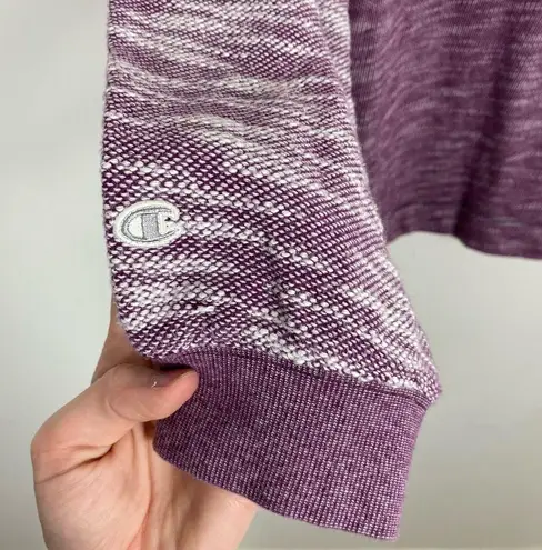 Champion  Two-Tone Purple Knit Crewneck Sweater