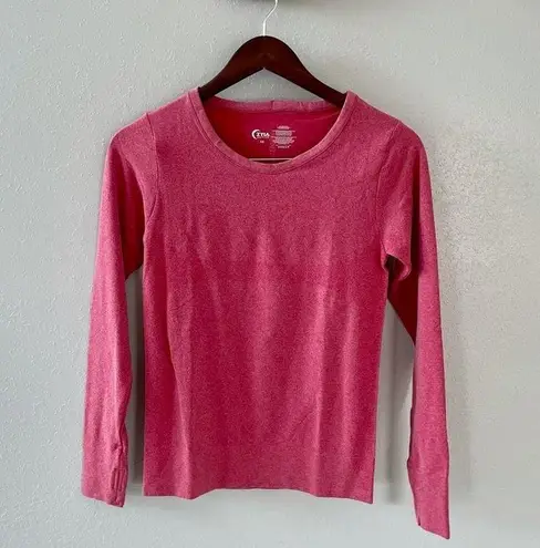 Zyia  Active Red Heather Performance Longsleeve Tee