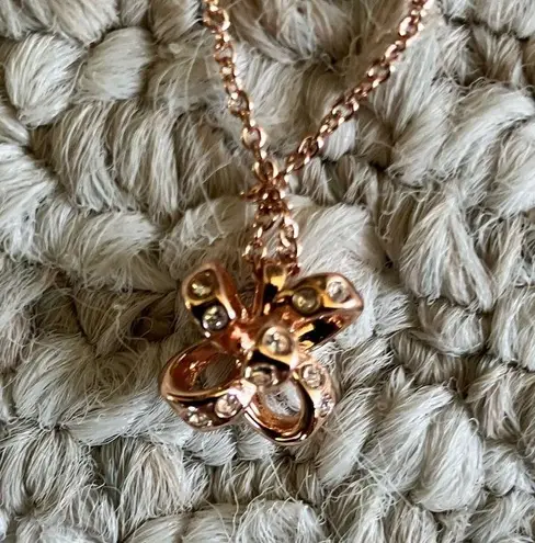 Kate Spade  “ it’s a tie bow” knot rose gold necklace