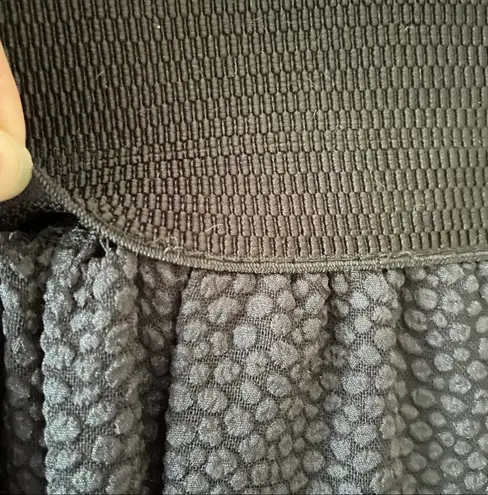 Rinascimento Pebble Textured Fit and Flare Skirt Black Size M