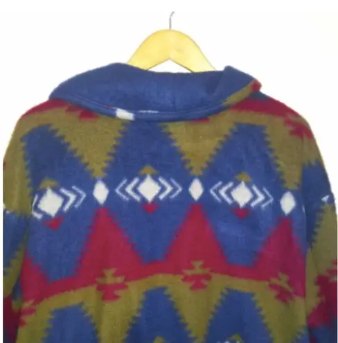 Panhandle Vintage Slim Southwestern Fleece Jacket-Large-Shawl Collar-USA Made