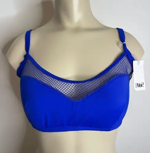 NWT Pour Moi Glamazon Cami Underwire Bikini Top 34E Underwire Half Padded Blue Size undefined