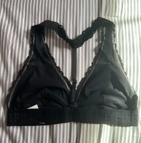 PINK - Victoria's Secret Victoria Secret PINK Black Halter Bralette