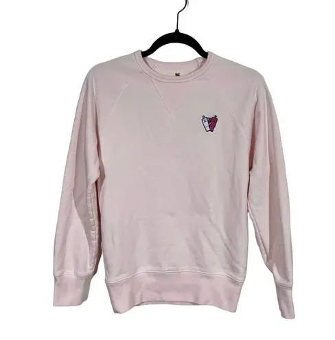 Stanley The Quencher Love Embroidered Sweatshirt Rose Quartz