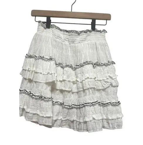 Scotch & Soda Ruffled Cotton-Blend Skirt White Size Small