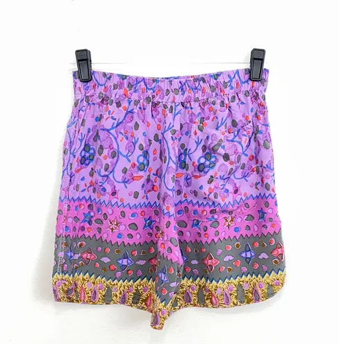Rainbow Jo Purple Hawaiian Floral Shorts and Tank Set Size M