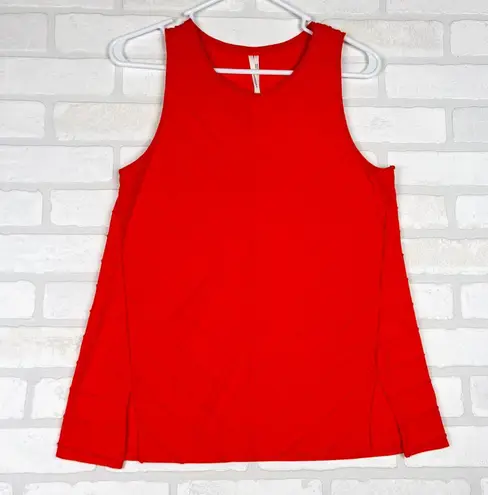 Anthropologie Tank Top XS Warm Orange Sleeveless Chevron Casual Cute Red