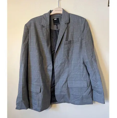 rtr Marissa Webb Sz Medium M Gray Plaid Madison Boyfriend Blazer Jacket career