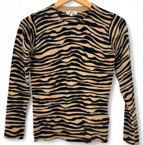 Hobbs London | XS Women's Wool Knit Pullover Sweater Tiger Animal Print Stripes