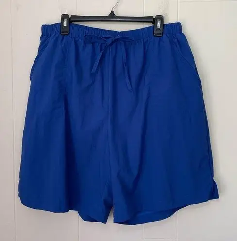 Swimsuits For All Swim Shorts Blue Pockets Drawstring Brief Lined ~ Size 18/20