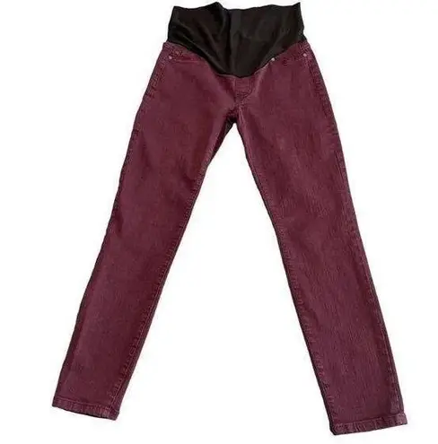 Liverpool Maternity Jeans Womens Size 2 Plum Tummy Panel 26x27 Shaping Baby