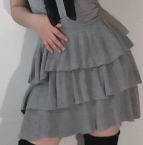 Twelve By Twelve tiered knit dress grey size M