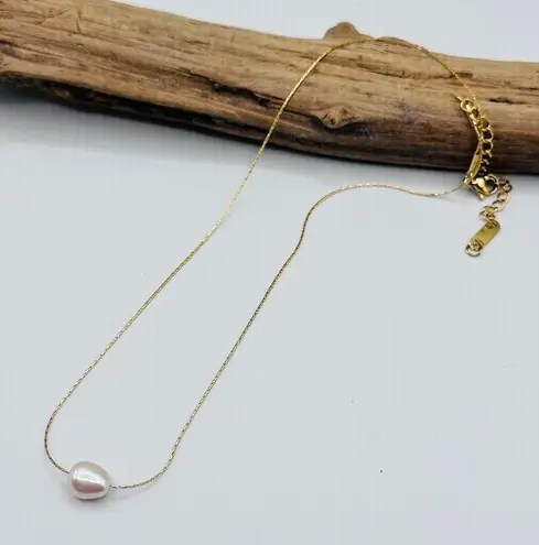 18K Natural Pearl Gold Necklace