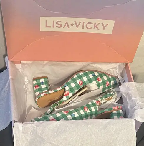 LISA VICKY Zee Pointed Toe Slingback Pump