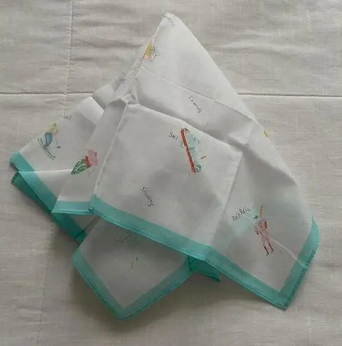 Cute doodle print bandana 0523 White