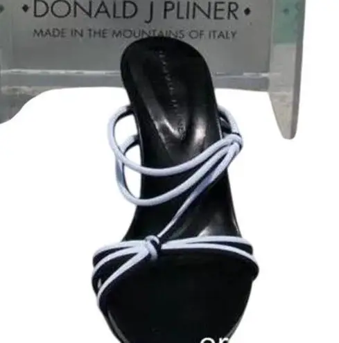 Donald Pliner Mesh Elastic Leather Shoe Expresso Lavender Strappy NWT $225 New Brown Size 7.5