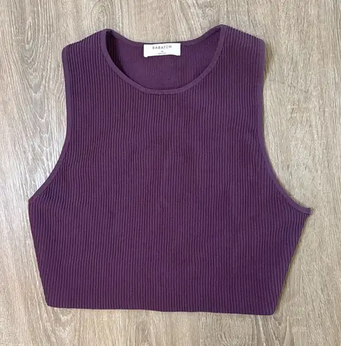 Babaton Aritzia Sculpt Knit Racer Cropped Tank Size Medium