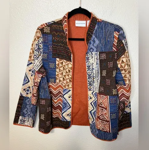 Alfred Dunner Lightweight Quilted Blazer Jacket Autumn Fall Womens size 10 Blue