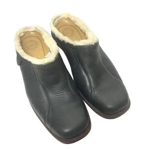 UGG  Langford leather mules black sz 7