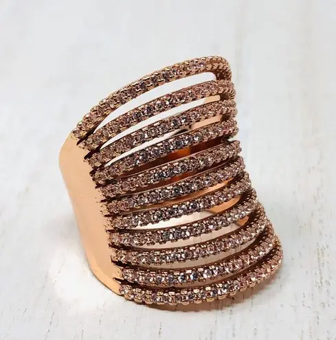 SWAROVSKI crystal* 18K GP cocktail rings size approx 7.5, NWOT