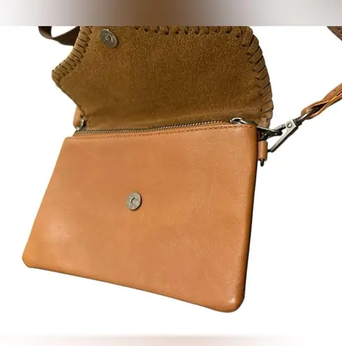 Montana West Genuine Leather adjustable Crossbody hair-on cowhide whipstitch
