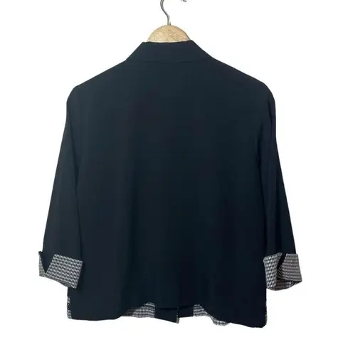 Fashion Bug Vintage Embroidered Floral Blazer in Black/White/Pink Size MP