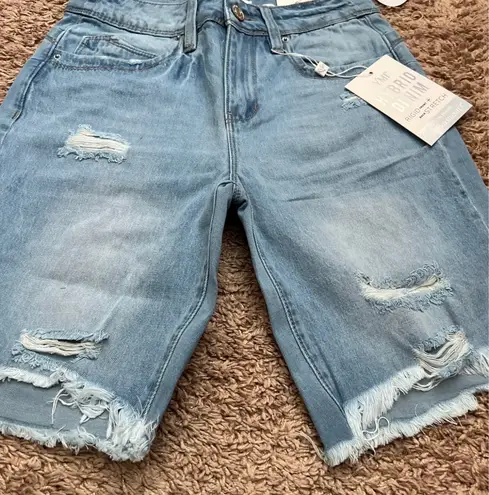 Ymi Light Wash Bermuda Shorts