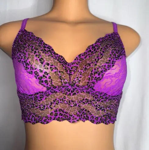 B.tempt'd Purple and black cheetah print bralette