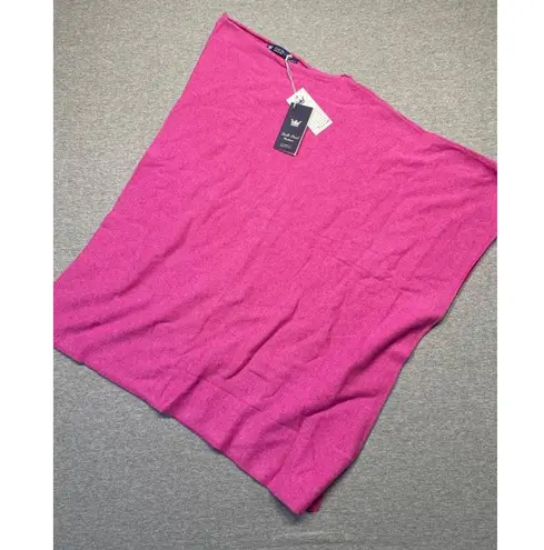 Women Dalle Piane Cashmere Poncho One Size Pink or Fuschia NWT