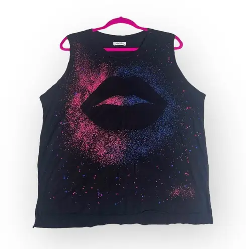 Lauren Moshi ᨎ Kizington Galaxy Lip Sleeveless Tank Top ᨎ
Black Splatter ᨎ XL ᨎ