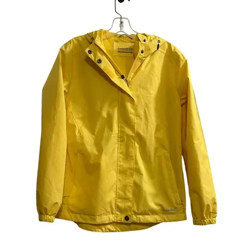 Avalanche Outdoor Supply Company Yellow Hooded Rain Jacket Women's Small