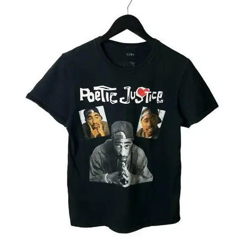 Chemistry  x Poetic Justice Rap Tee T Shirt Graphic Short Sleeve Cotton Solid